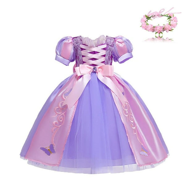 Traje de rapunzel para niña hotsell