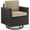 thumbnail image 3 of Crosley Furniture Palm Harbor Wicker / Rattan Swivel Patio Arm Chair in Sand, 3 of 14