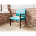 thumbnail image 4 of Pemberly Row Chaise Grand pour Invités pour Réception d'Attente, Cadre en Bois, Turquoise, 4 of 5