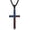 Black, variant on American Flag Cross Necklace Patriotic Collection, Stainless Steel Enamel Pendant with 22inch Chain in Gold Silver Black, Gift for Him or Her