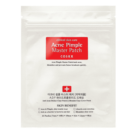 COSRX Acne Pimple Master Patch, 24 count (Best Remedies For Acne Prone Skin)