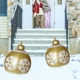 thumbnail image 4 of Fridja Christmas Inflatables Ornament Ball, 23.6" Oversize Christmas Ornament Large PVC Outdoor Inflatable Christmas Ball Decorations for Yard Tree Lawn Pool Xmas Decor, Gold, 4 of 6