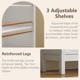 thumbnail image 5 of FANRAL 7 Tier Arched Bookshelf with 3 Adjustable Shelves, Modern Farmhouse Tall Storage Shelf for Living Room Entryway Office ,White Bookcase, 5 of 7