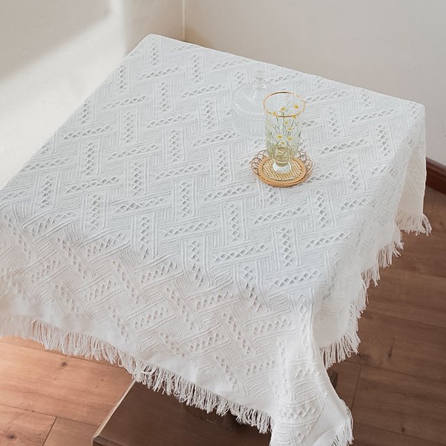 White Stereo Pattern Table Cloths Coffee Table Cloth Party Tablecloth