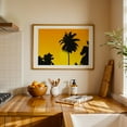 thumbnail image 4 of Sunset with Palm Trees - Digital Art Silhouette Sunset Palm Tree Tropical Beach Minimalist Summer Unframed Wall Art Print 20 x 30 inches, 4 of 12
