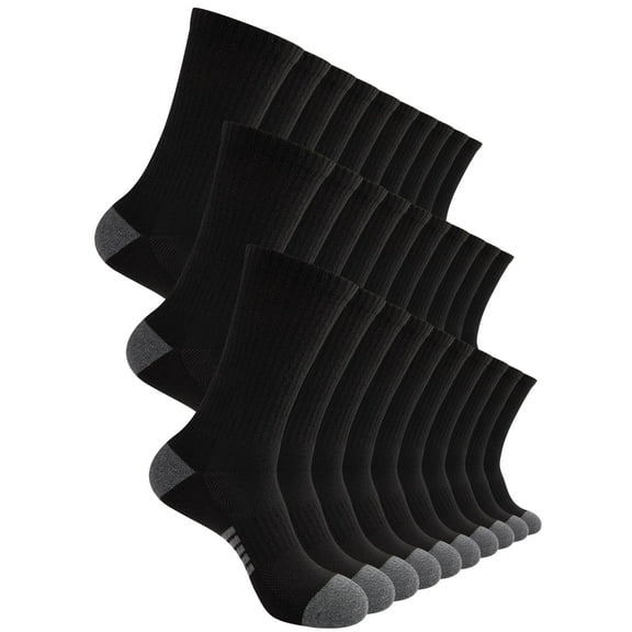 FLYRUN 15 Pairs Lightweight Crew Socks for Men, Breathable, Thin