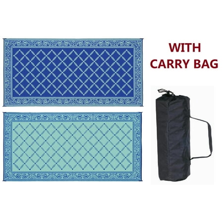 Reversible Mats 9 X18 Rv Garden Mat Blue Light Green Walmart Com