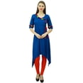 thumbnail image 5 of Phagun Angrakha Style Rayon Womens Tunic Kurta Pom-Pom Designer Kurti Top Indian Clothing, 5 of 7
