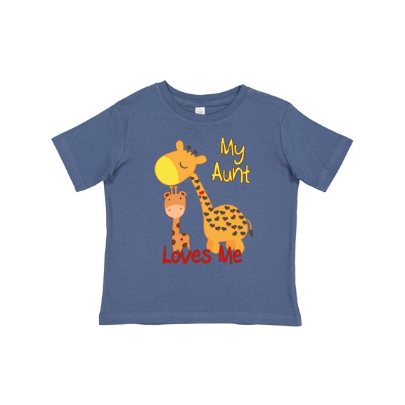 Inktastic My Aunt Loves Me Giraffe Boys or Girls Toddler T-Shirt