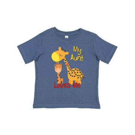 

Inktastic My Aunt Loves Me Giraffe Gift Toddler Boy or Toddler Girl T-Shirt