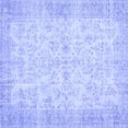thumbnail image 1 of Ahgly Company Machine Washable Indoor Square Abstract Blue Contemporary Area Rugs, 4' Square, 1 of 4