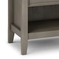 thumbnail image 5 of Amherst Farmhouse Grey Solid Wood Bedside Table - 24"W x 16"D x 26"H - 2 Drawers, Open Storage, Traditional Design for Bedroom, Living Room, Condo, 5 of 9