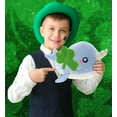thumbnail image 6 of DolliBu Baby Soft Blue Narwhal Stuffed Animal with Green Plush Shamrock, Cute Green Shamrock Plush, St Patricks Day Stuffed Animal Narwhal, Good Luck St Patricks Day Toys for Kids, Baby - 11.75 Inches, 6 of 7