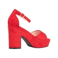 thumbnail image 3 of Women Platform Chunky Heeled Sandals Ankle Strap Sexy Open Toe Heels Chunky Block Platform Wedge Sandals, 3 of 5