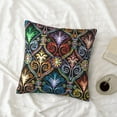 thumbnail image 4 of LNWH Decorative Pillow Covers, Retro Colored Prism Square Sofa Decorative Knit Pillow Case, 16"x16", 4 of 8