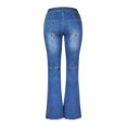thumbnail image 6 of KIJBLAE Women's Bottoms Fashion Full Length Trousers Comfy Lounge Casual Pants Jeans Denim Pants For Girls Solid Color Dark Blue XL, 6 of 6