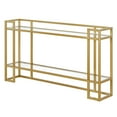 thumbnail image 2 of Evelyn&Zoe Uriel 52" Wide Rectangular Console Table, Brass, 2 of 5