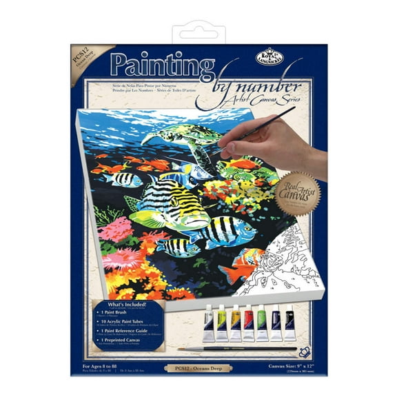 Royal Paint By Number Kit Artist Canvas Series 9"X12"-Ocean Deep