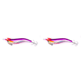 thumbnail image 1 of Señuelo Pesca Luminoso Anzuelos Calamar Anzuelo Artificial Cebos Jigging () Púrpura, 1 of 4