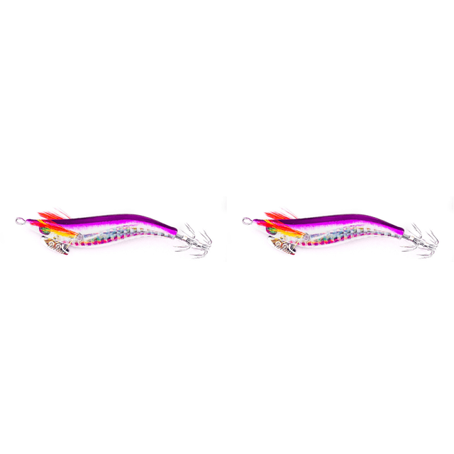 Señuelo Pesca Luminoso Anzuelos Calamar Anzuelo Artificial Cebos Jigging () Púrpura
