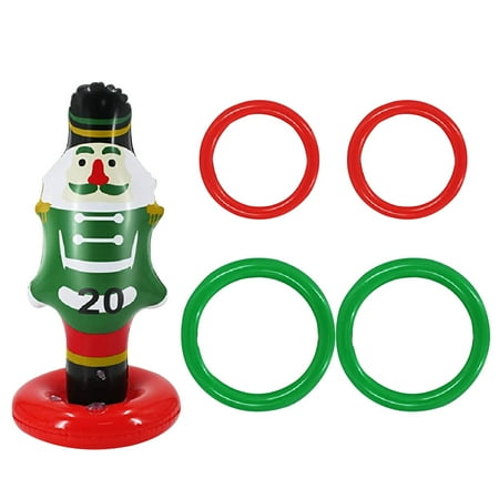 NUOLUX Christmas Inflatable Throwing Ring Toss Game Christmas Party Activities Games