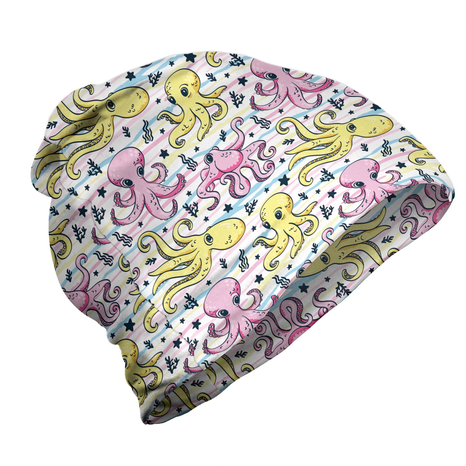 Octopus Unisex Beanie Cartoon Sea Animals Hiking Outdoors Pink Yellow Pale Blue By Ambesonne Walmart Com Walmart Com Octopus Unisex Beanie Cartoon Sea Animals Hiking Outdoors Pink Yellow Pale Blue By Ambesonne Walmart Com Walmart Com