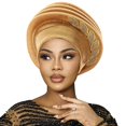 thumbnail image 7 of Slccxzc Gold Accent Pre Tied Turban Hat, Twisted Braid Head Wrap for Women, 7 of 7