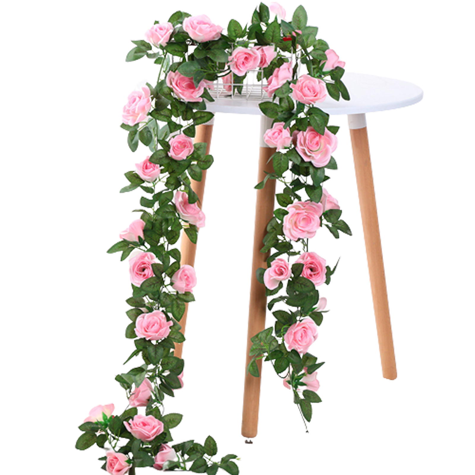 220cm Artificial Fake Rose Garland Vine Hanging Silk Flowers Artificial