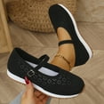 thumbnail image 6 of Mepaouo Women Mary Jane Walking Shoes Comfortable Hollow out Knit Work Flats Slip on Dress Shoes, 6 of 8
