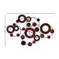 thumbnail image 4 of Stratton Home Decor SPC 940 Rouge Cercles Métalliques Mur Decor&44; 22 x 32 x 1,4 Po., 4 of 4