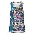 thumbnail image 4 of Xixinqiwan V Neck Tank Top for Women Summer Casual Sleeveless Tops Loose Fit Business Cute Floral Blouse Basic Shirt, 4 of 4