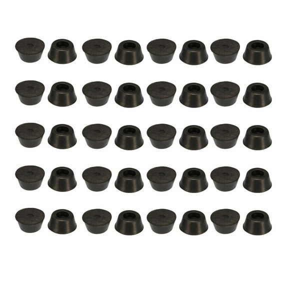 40pcs 6mm Inner Dia Conical Bumper Pad Rubber Feet 14mm x 10mm x 7mm