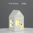 thumbnail image 4 of TERGAYEE Light up Christmas Ceramic Village Houses,White Ceramic Christmas Village Houses,Christmas Miniature Porcelain Village Sets Tabletop Figurine for Tabletop Mantel Shelf Decor, 4 of 8