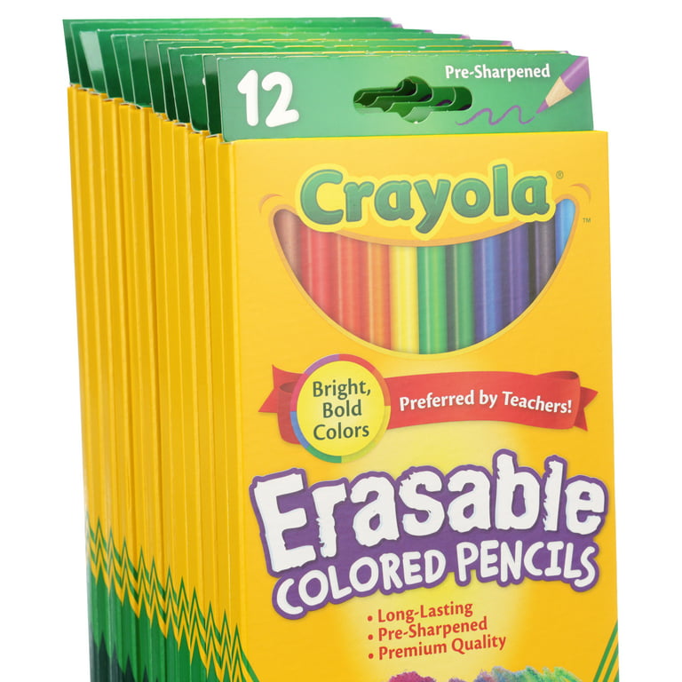 Crayola Twistables Erasable Colored Pencils, Assorted Colors, 12 Count  (Pack of 1), Gift for Kids