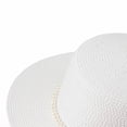 thumbnail image 4 of Mgmyaa Women French Style Pearl Flower Summer Bucket Hat Elegant Wide Brim Beach Vacation Cap Foldable Lightweight Sun Protection Headwear by Mgmyaa, 4 of 9