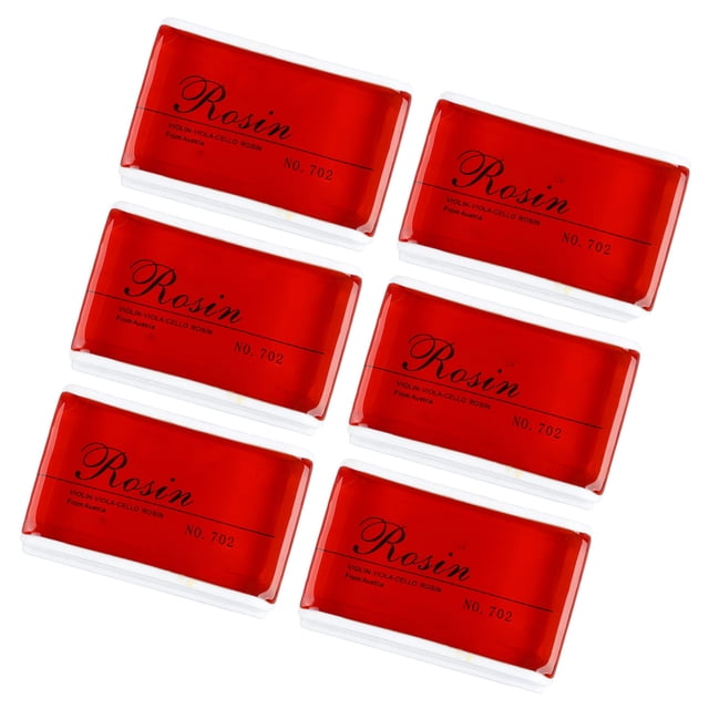 6 uds violín colofonia arco cuerda colofonia instrumento accesorio bajo polvo Universal para Viola violonchelo rojo