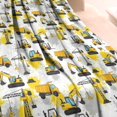 thumbnail image 3 of Cartoon Construction Vehicles Splashes White Pattern Blanket,Comfortable Soft Flannel Throw Blanket,All Season,Warm Lightweight Blankets for Sofa Bed Couch Living Room Chair,60"x80", 3 of 4