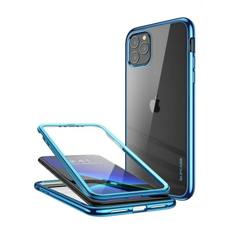 SUPCASE [Unicorn Beetle Electro Series] Designed for Apple iPhone 11 Pro 2019 5.8 inch Case, Metallic Electroplated Edges, Slim Full-Body Protective Case with Built-in Screen Protector (Blue)