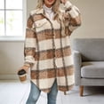 thumbnail image 5 of Women Jacket Dqueduo Women's Fashion Long Sleeve Winter Leisure Refined Casual Jacket , Multiple Styles Brown XXL, 5 of 5