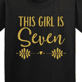 thumbnail image 4 of Inktastic 7th Birthday Gold Lettering 7 Year Old Girl Youth T-Shirt, 4 of 5