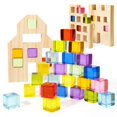 thumbnail image 1 of Juego de bloques de construcción Woodtoe Wooden, 36 unidades, arcoíris, 3 a 6 años, 1 of 7