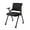 All Black_With Wheels, variant on Foldable Office Chair Upholstered Fabric Stacking Chairs,Conference Room Chair with Arms for Classroom School Waitting Room,Meeting Chair