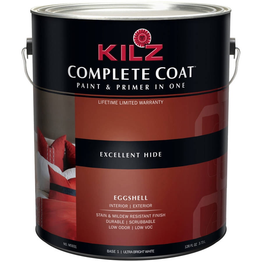 KILZ Complete Coat Excellent Hide Paint, Eggshell Base, MultiColor, 1