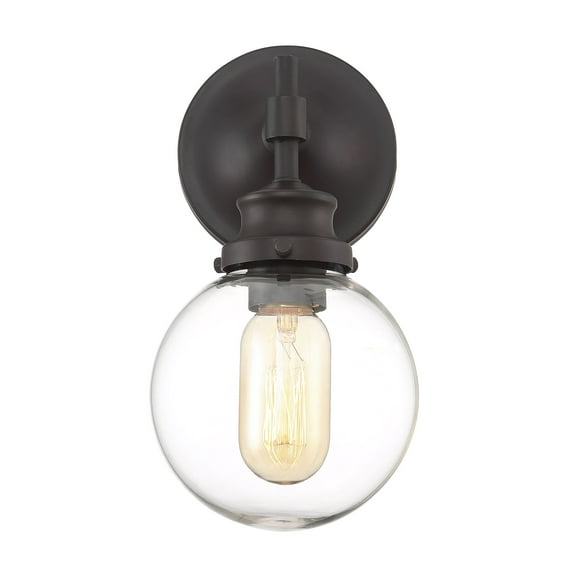 Trade Winds Chatham Glass Globe Wall Sconce in Oil Rubbed Bronze