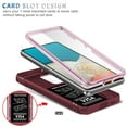 thumbnail image 5 of Military Grade Drop Impact for Samsung Galaxy A53 5G Camera Lens Slide Protection Case 360 Metal Rotating Ring Kickstand Holder Armor Shockproof Case For Samsung Galaxy A53 5G, Pink+Red, 5 of 9