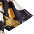 thumbnail image 3 of Camisas De Compresion Camisas de un solo pecho para hombre, camisas informales de manga corta para playa con solapa de Color sólido para vacaciones al libre (Black, S), 3 of 7