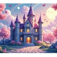 thumbnail image 5 of LUUFILx Fairytale Castle Backdrop Banner Photography Props Decorations Party Supplies Background Pink Fantasy Event Decor Enchanted Garden Princess, 5 of 9