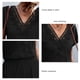 thumbnail image 1 of Short Pants Jumpsuits Women V Neck Shorts Jumpsuits Casual Lace Stitching Short Sleeve Front Button Shorts Jumpsuits For Summer Black XXL ANGGREK Otros, 1 of 6