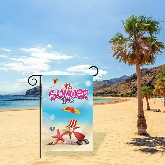 Oneshit Flags Spring Clearance Summer Garden Flag Seaside Sunshine Summer Flag Outdoor Courtyard Flag Spring Clearance