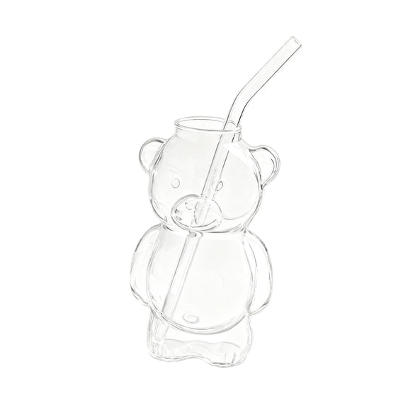 Glass Cup with Cartoon Character, Glass Material in Cute, Creative, Cartoon for Kids Dishwasher Safe Microwave Safe BPA Free Easy to Clean Food Grade High Quality